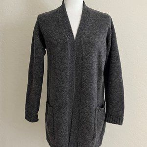 MaxMara Cardigan S Gray Open Front Long